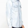 camicia manica lunga in denim leggero da 7 oz.