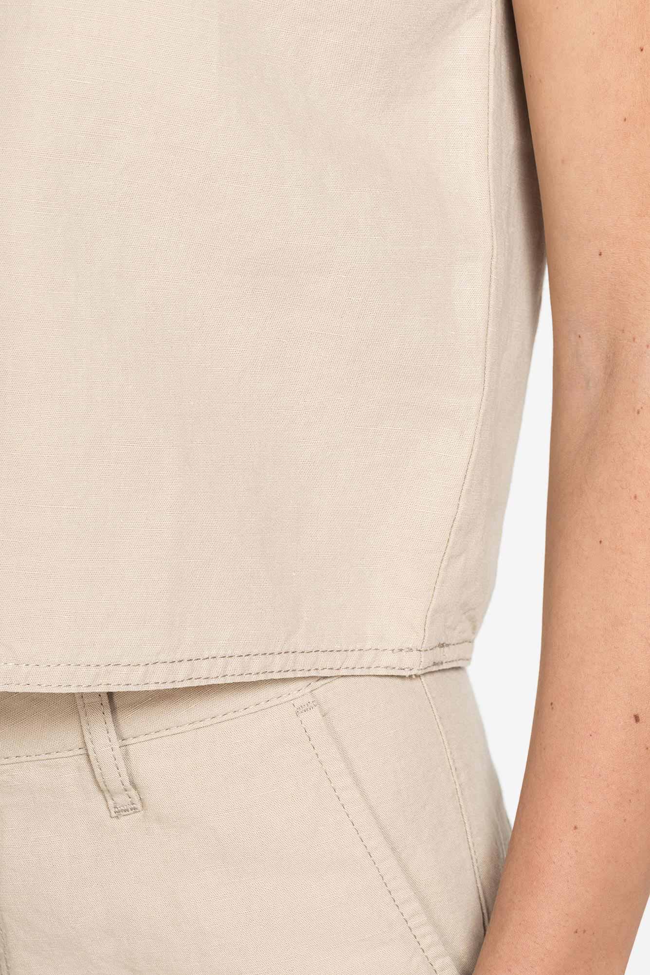 canotta comfort fit in lino cotone