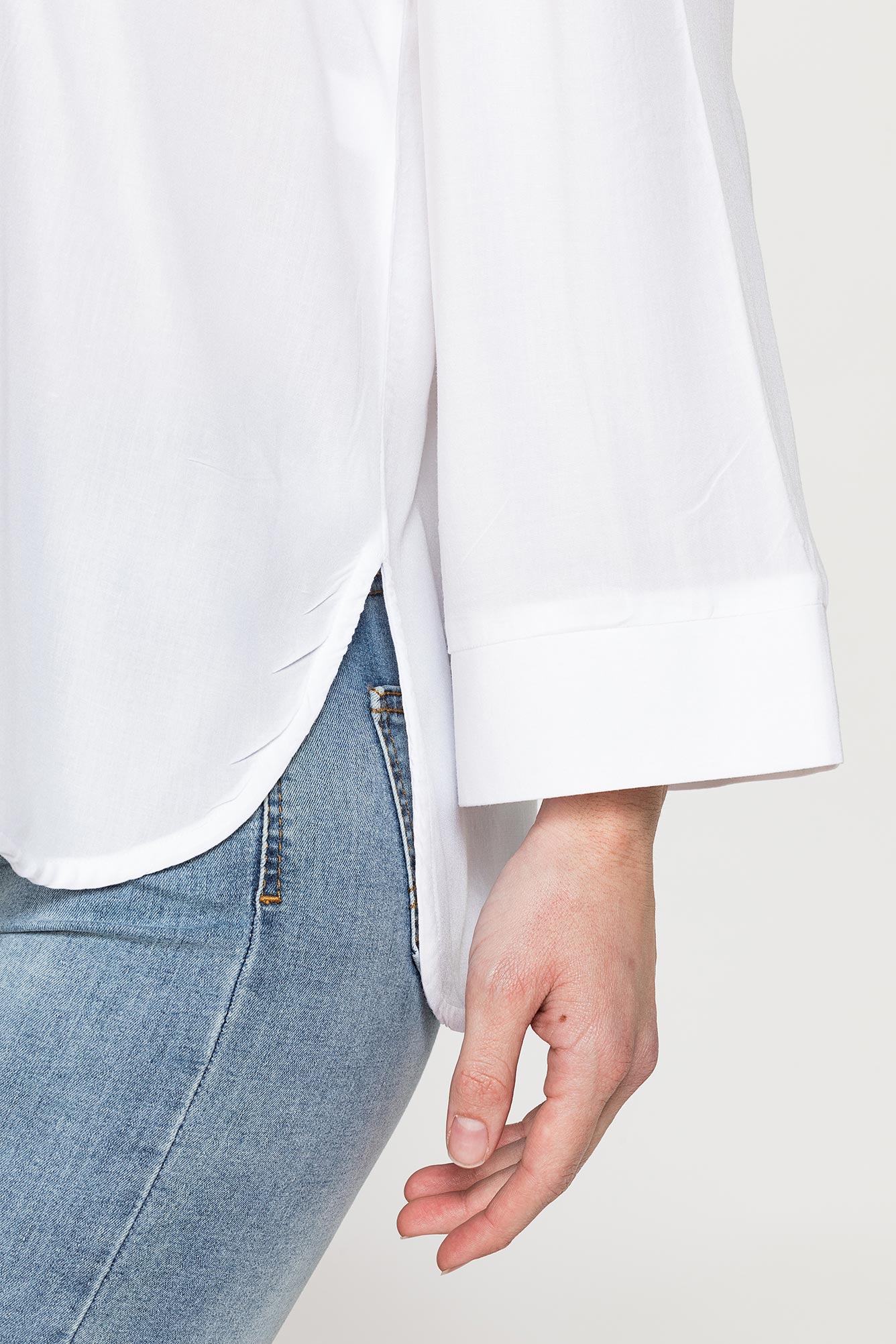 blusa girocollo oversize in viscosa