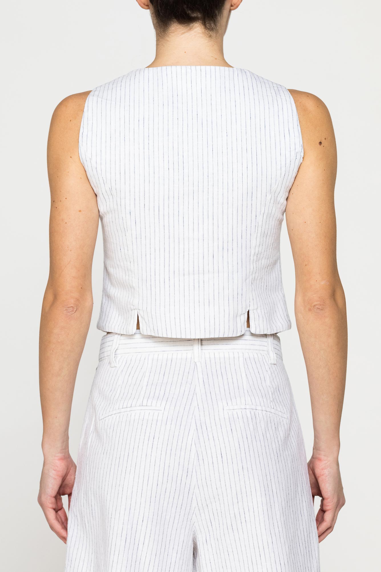 gilet in lino cotone