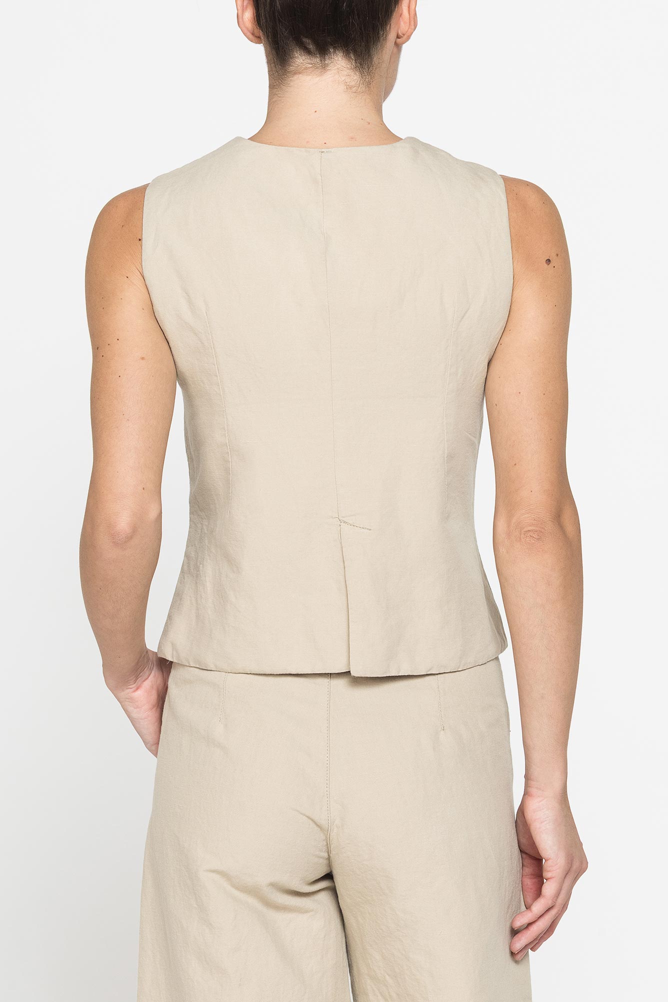 gilet in lino cotone