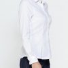 camicia sfiancata a maniche lunghe in popeline stretch