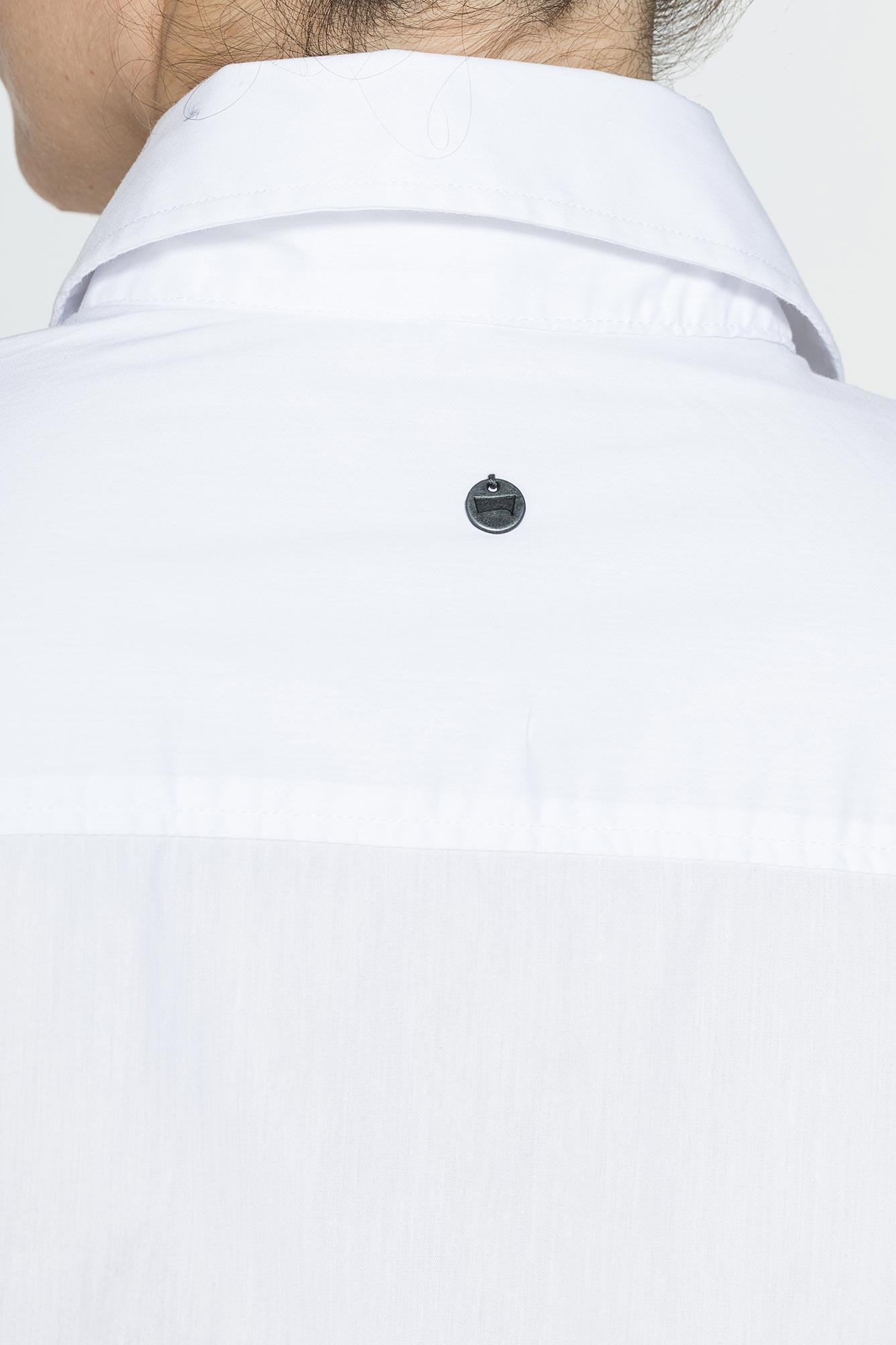 camicia sfiancata a maniche lunghe in popeline stretch