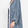 kimono in chambray con ricami