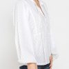 camicia ampia in cotone lavorato