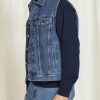 gilet trucker in denim old style carrera replica
