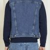 gilet trucker in denim old style carrera replica