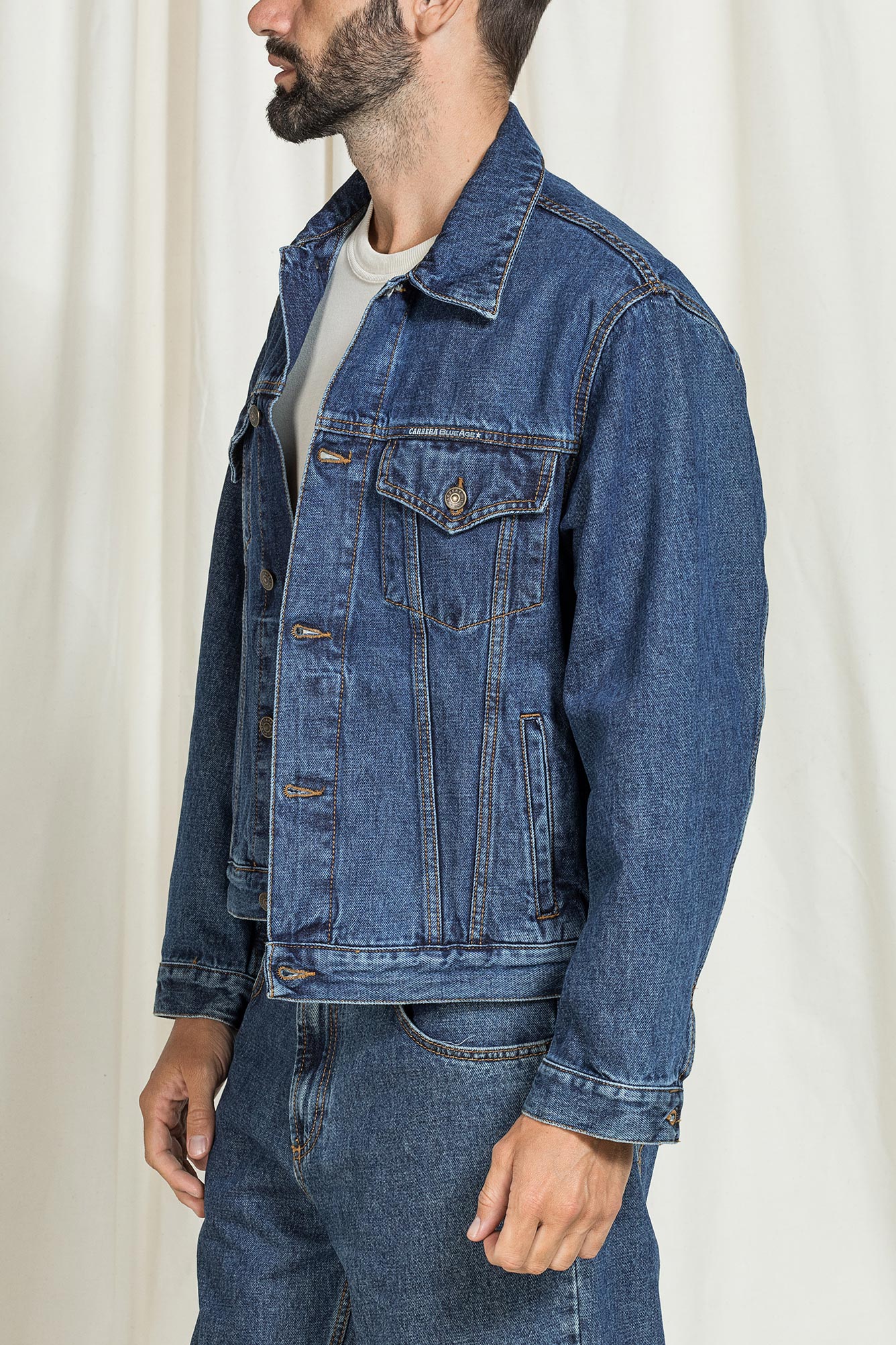 giacca comfort fit carrera replica in denim giacca comfort fit carrera replica in denim