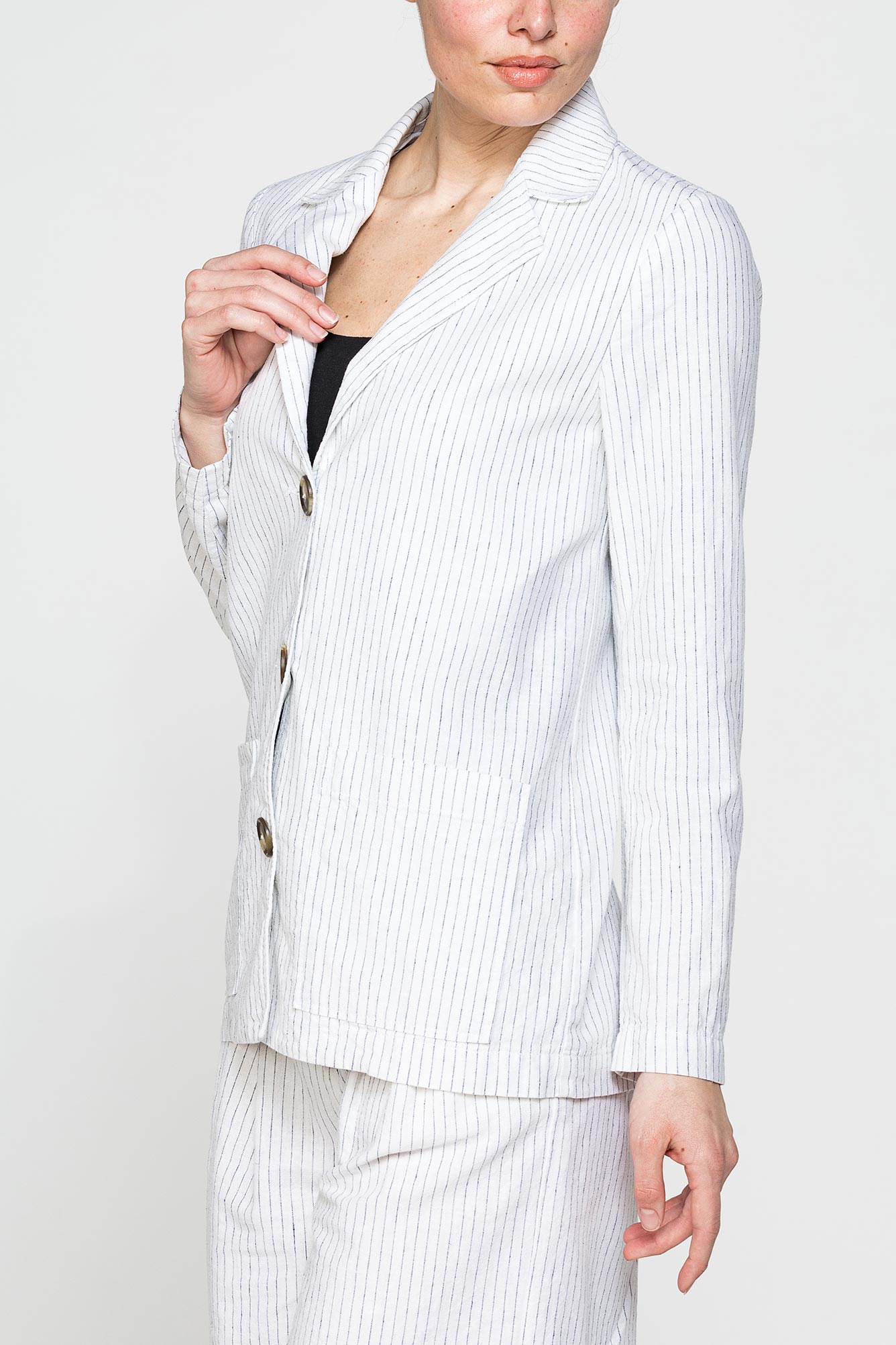 blazer in lino cotone