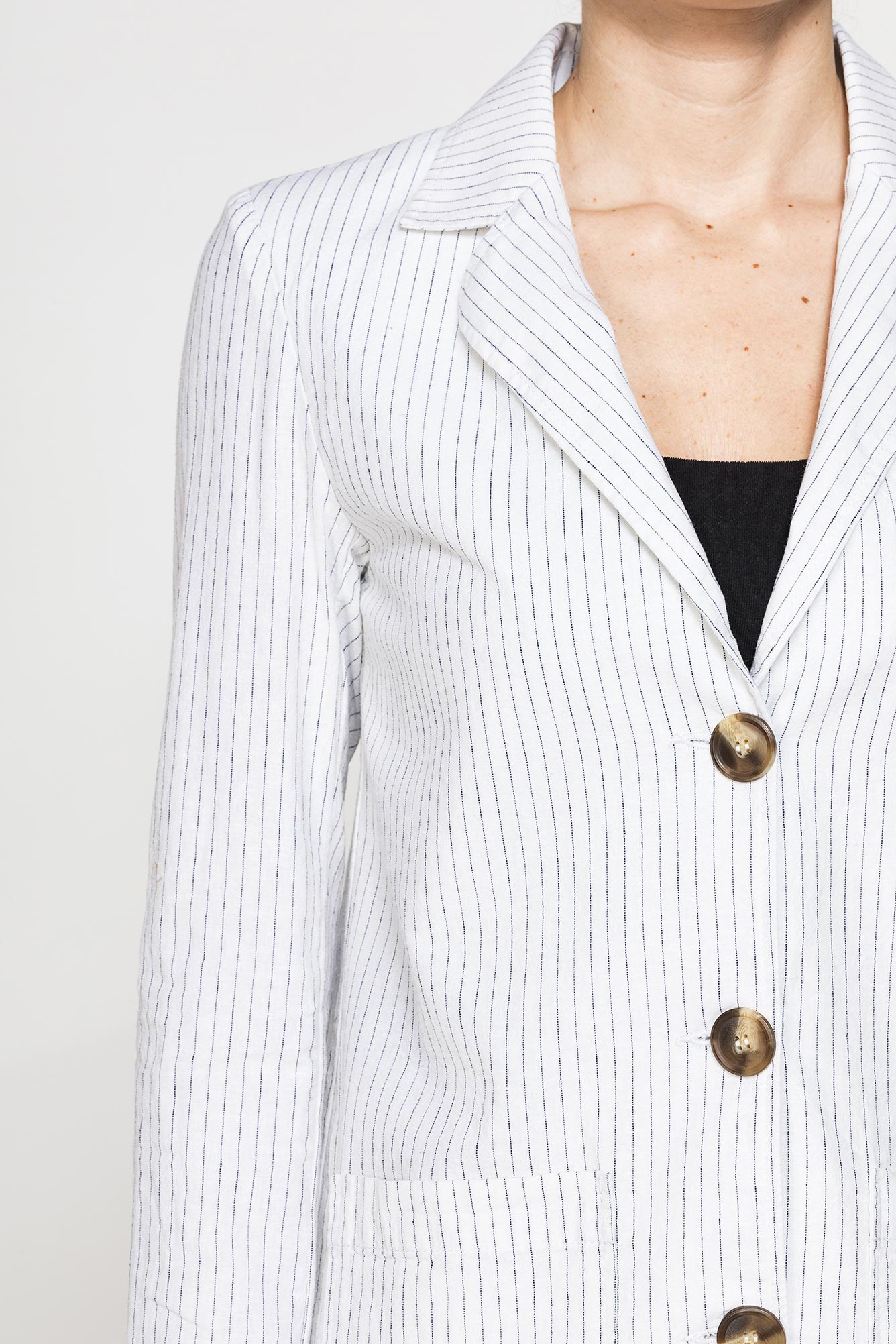 blazer in lino cotone