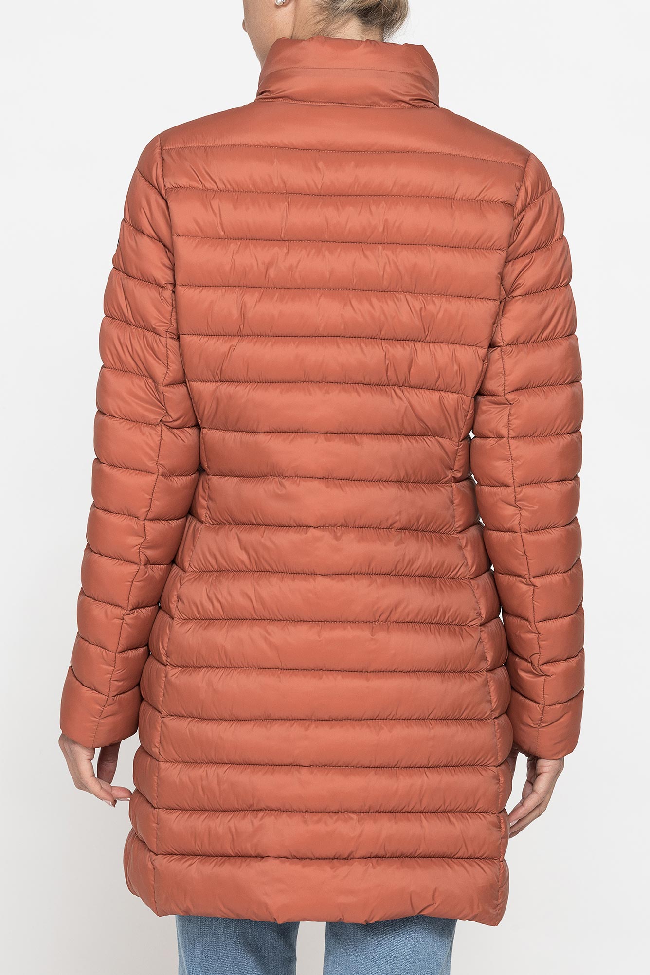 giacca lunga ultralight in tessuto riciclato