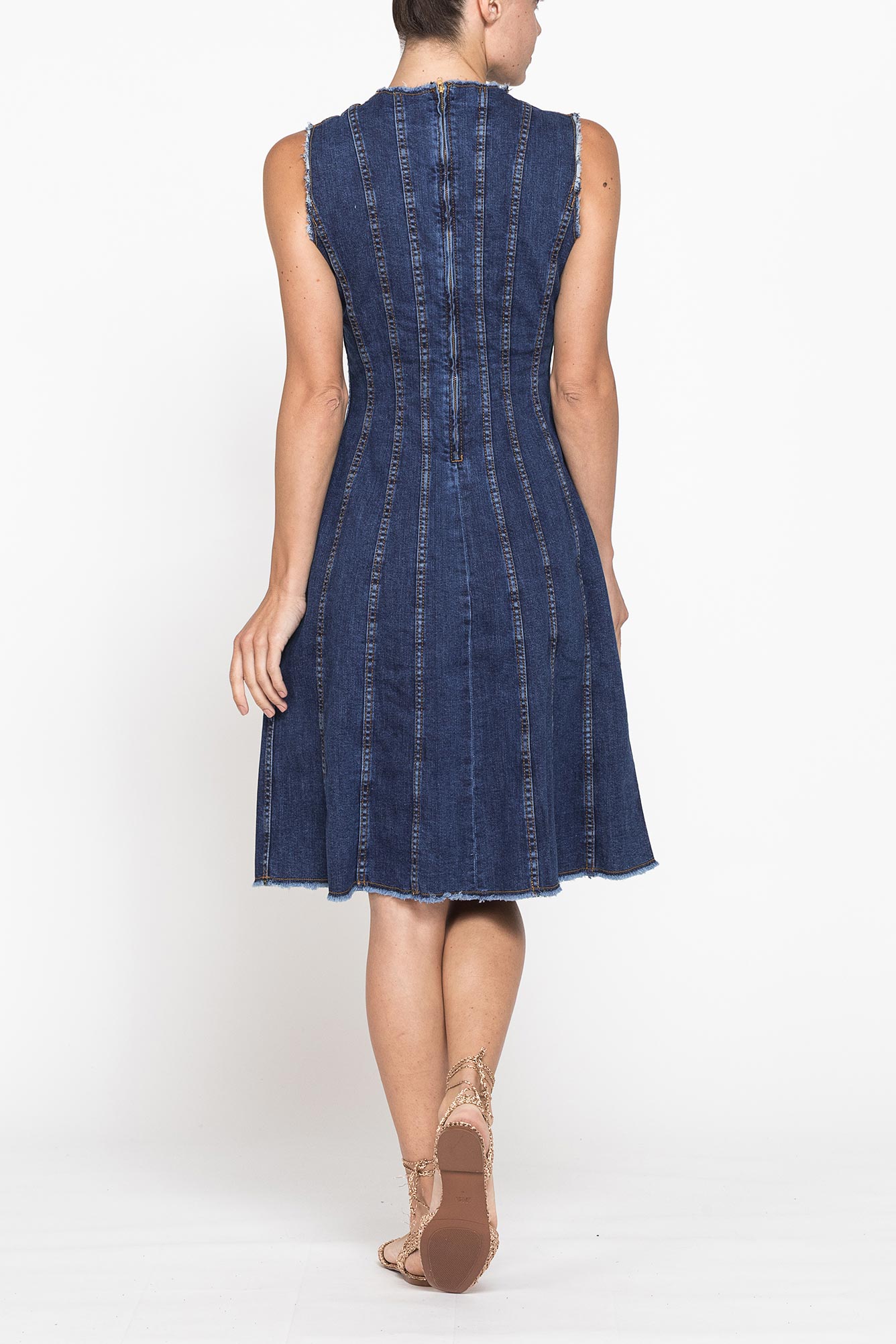 abito a pannelli in denim strech 12oz.