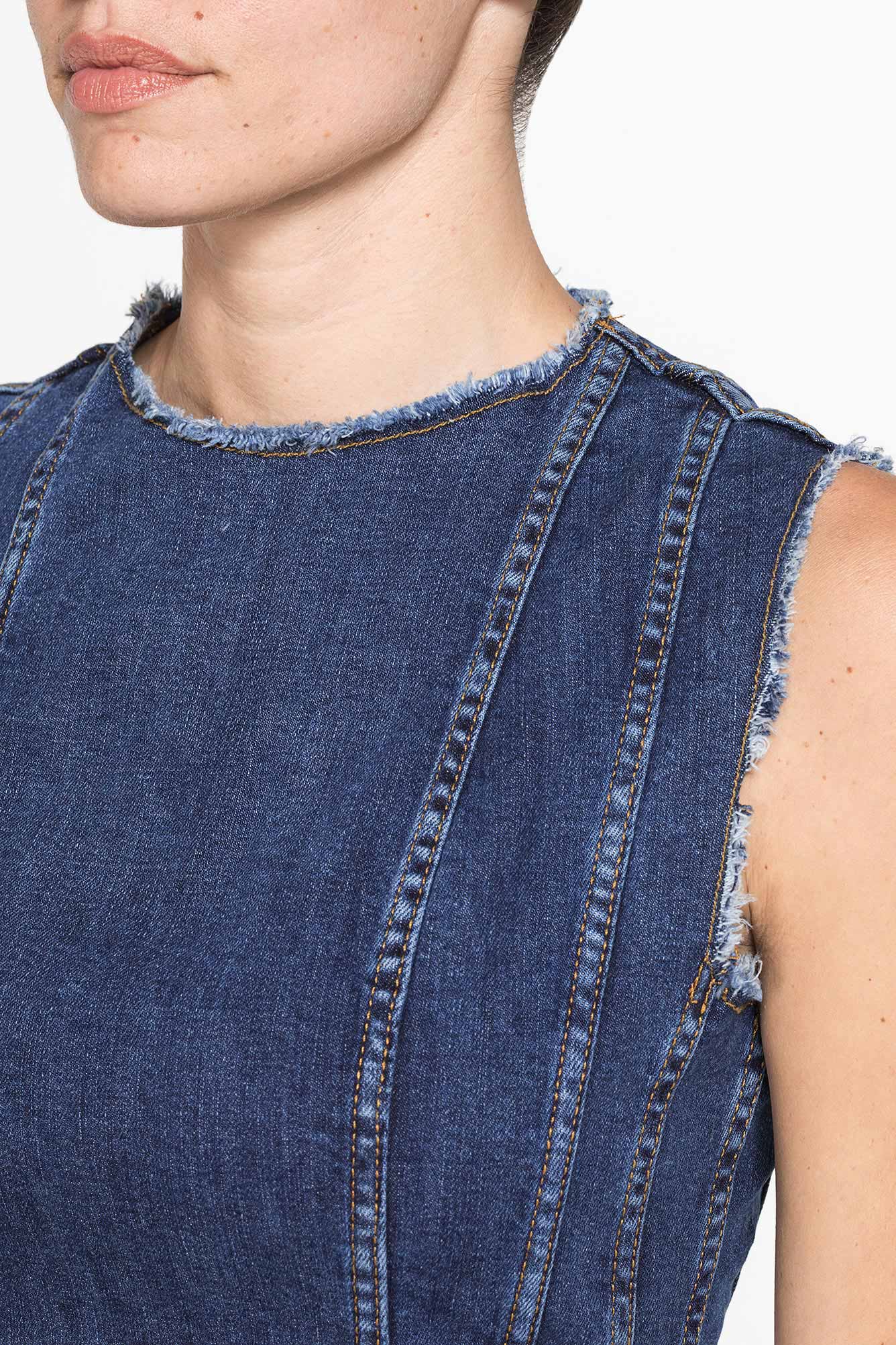 abito a pannelli in denim strech 12oz.