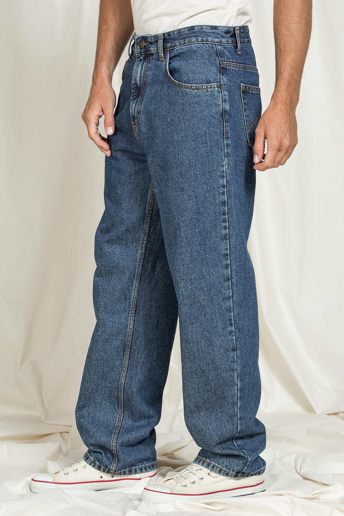 straight fit jeans in old style denim replica model straight fit jeans in old style denim replica model