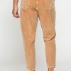 pantalone 5 tasche in velluto effetto acid wash