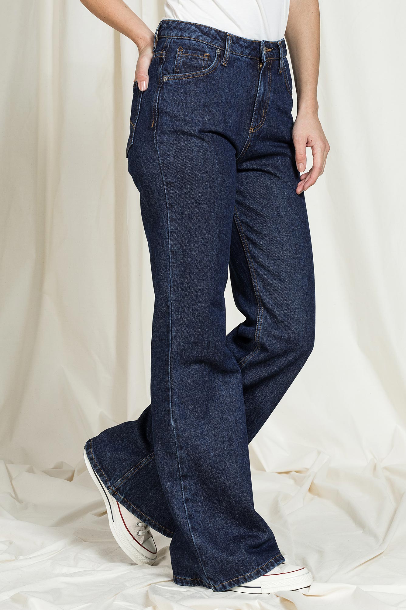 jeans a zampa replica anni 70 in denim 13,3oz