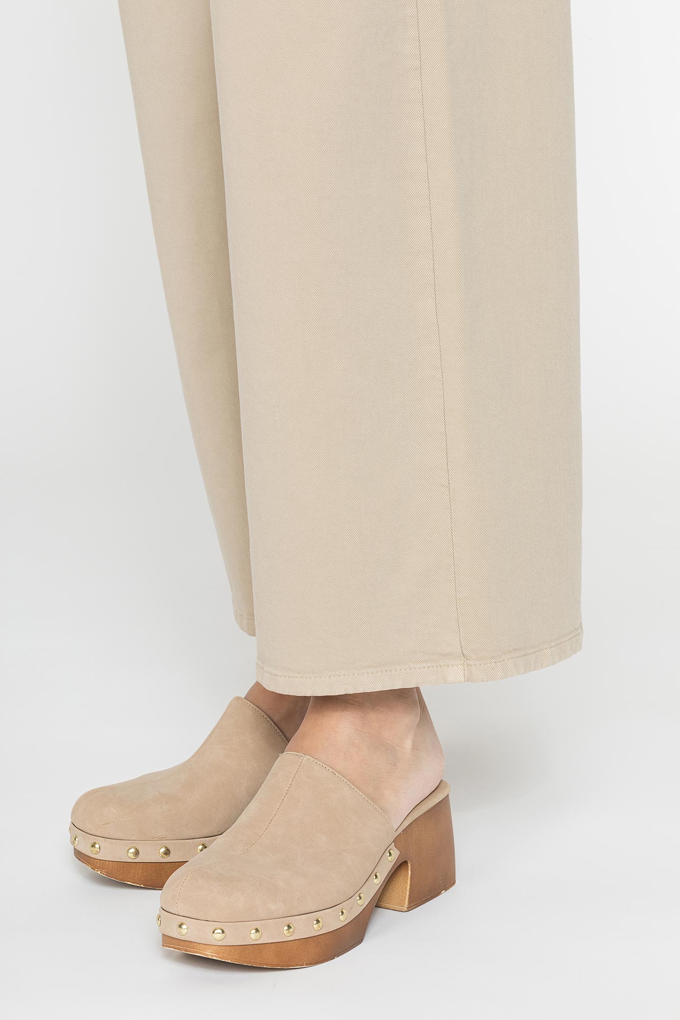 pantalone culotte in bull denim stretch.