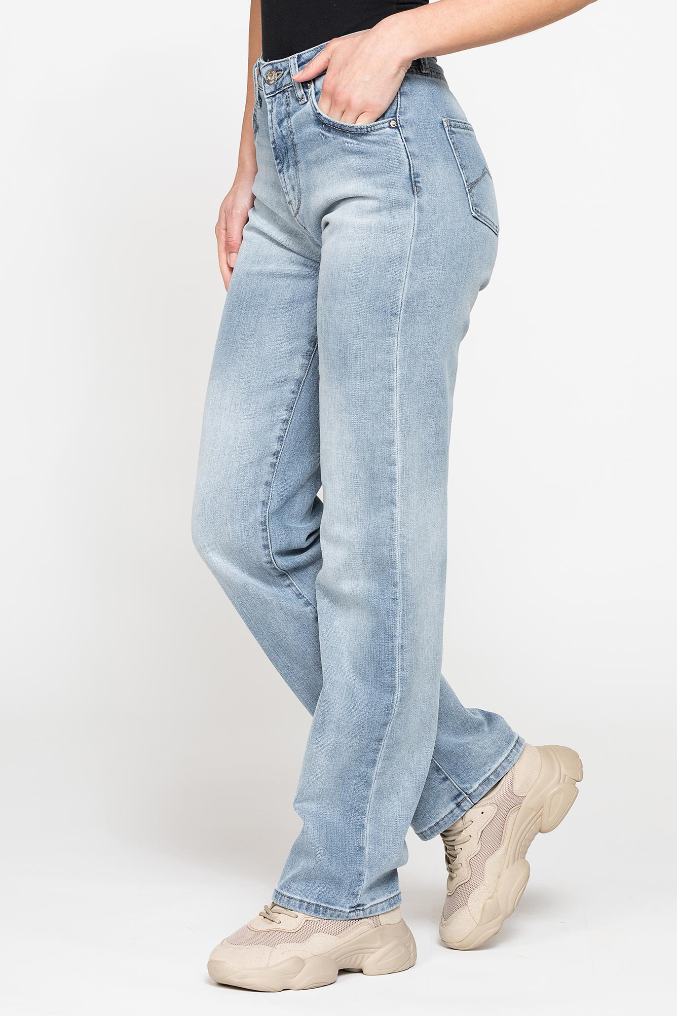 jeans cinque tasche con gamba ampia in denim stretch 12,2oz jeans cinque tasche con gamba ampia in denim stretch 12,2oz