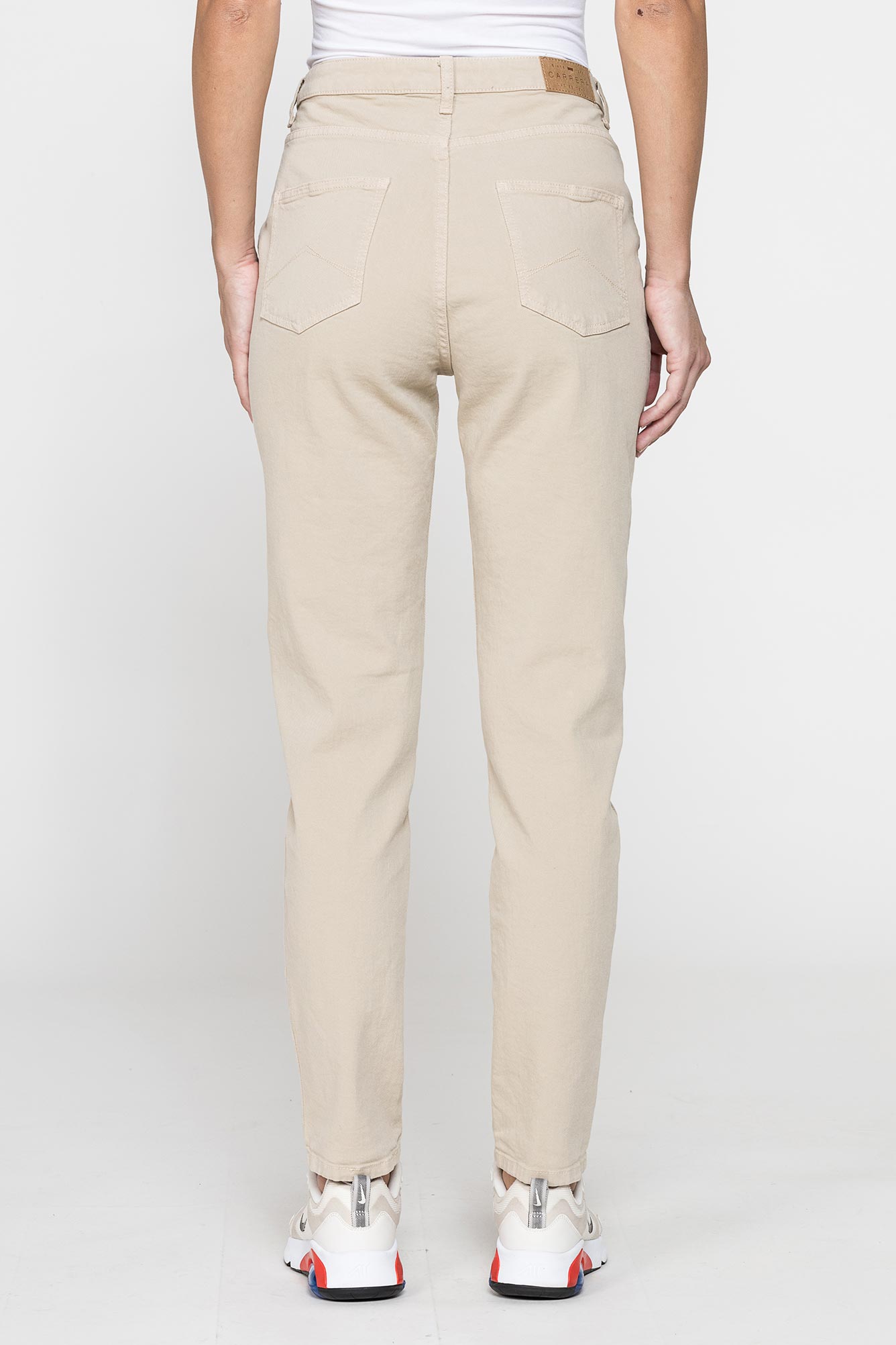 mom jeans donna modello 5 tasche in bull denim