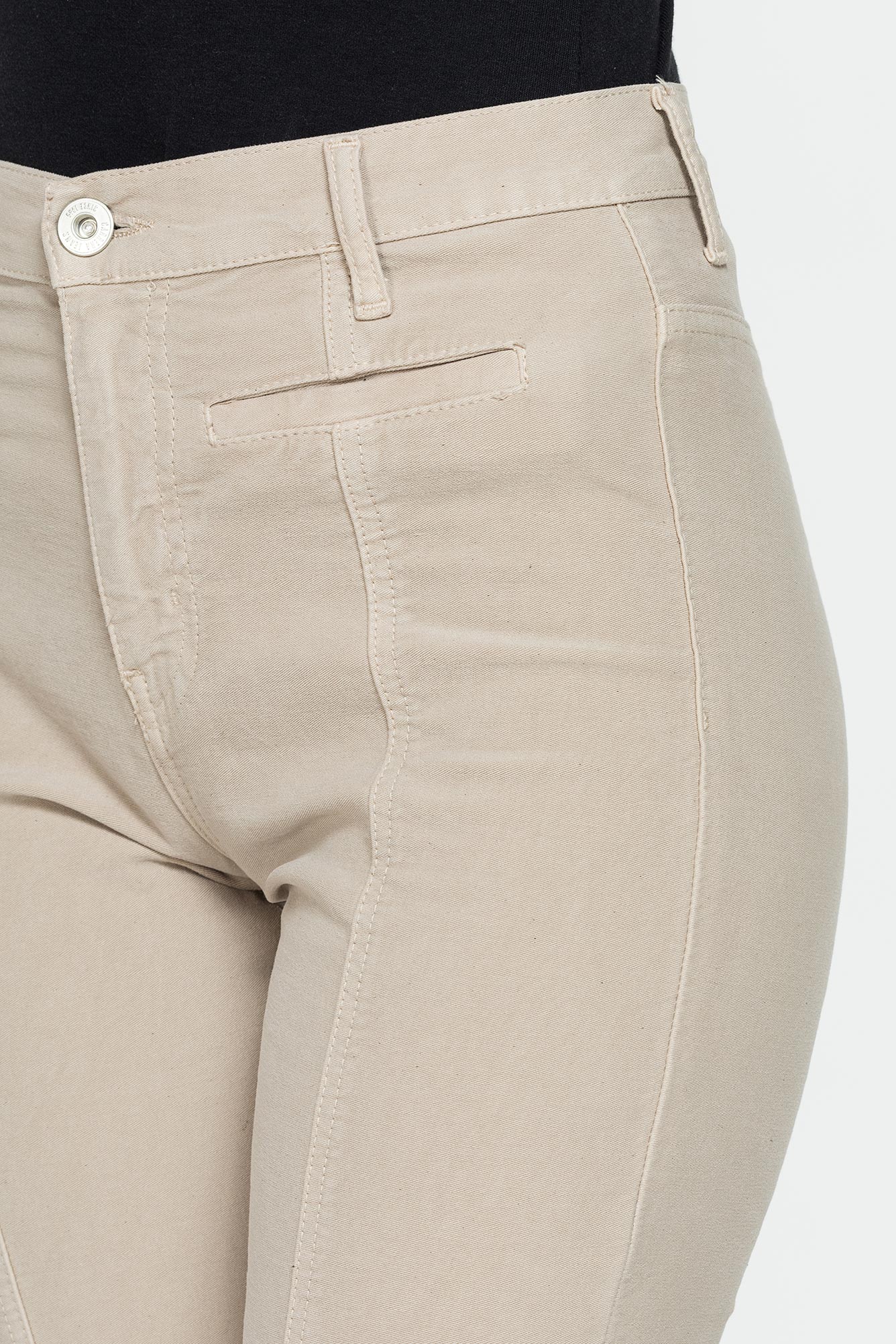 pantalone a zampa stile western in moleskin stretch 10oz