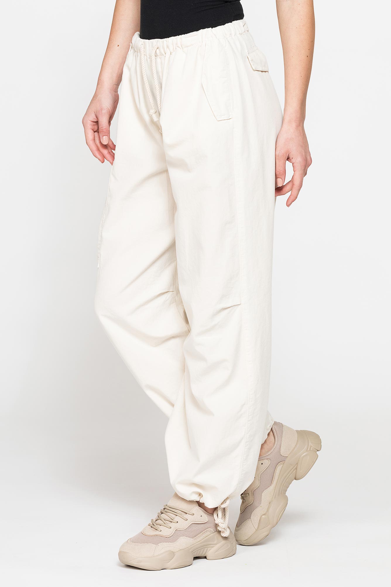 pantalone parachute in gabardine