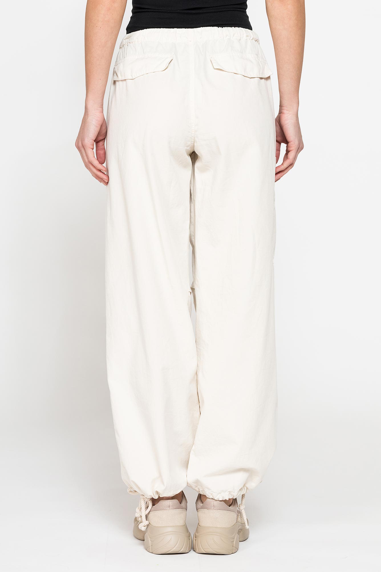 pantalone parachute in gabardine