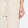 pantalone basic in felpa con rib sul fondo