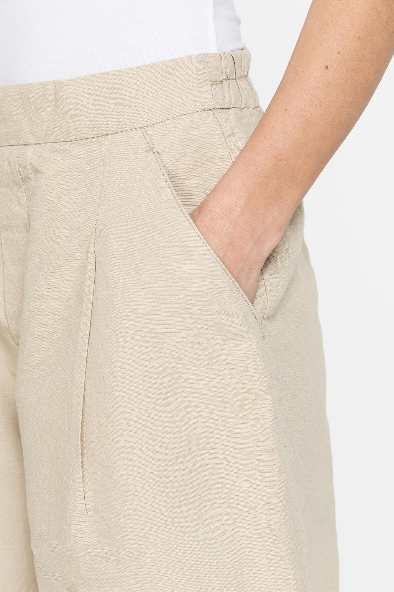 bermuda in misto lino comfort fit