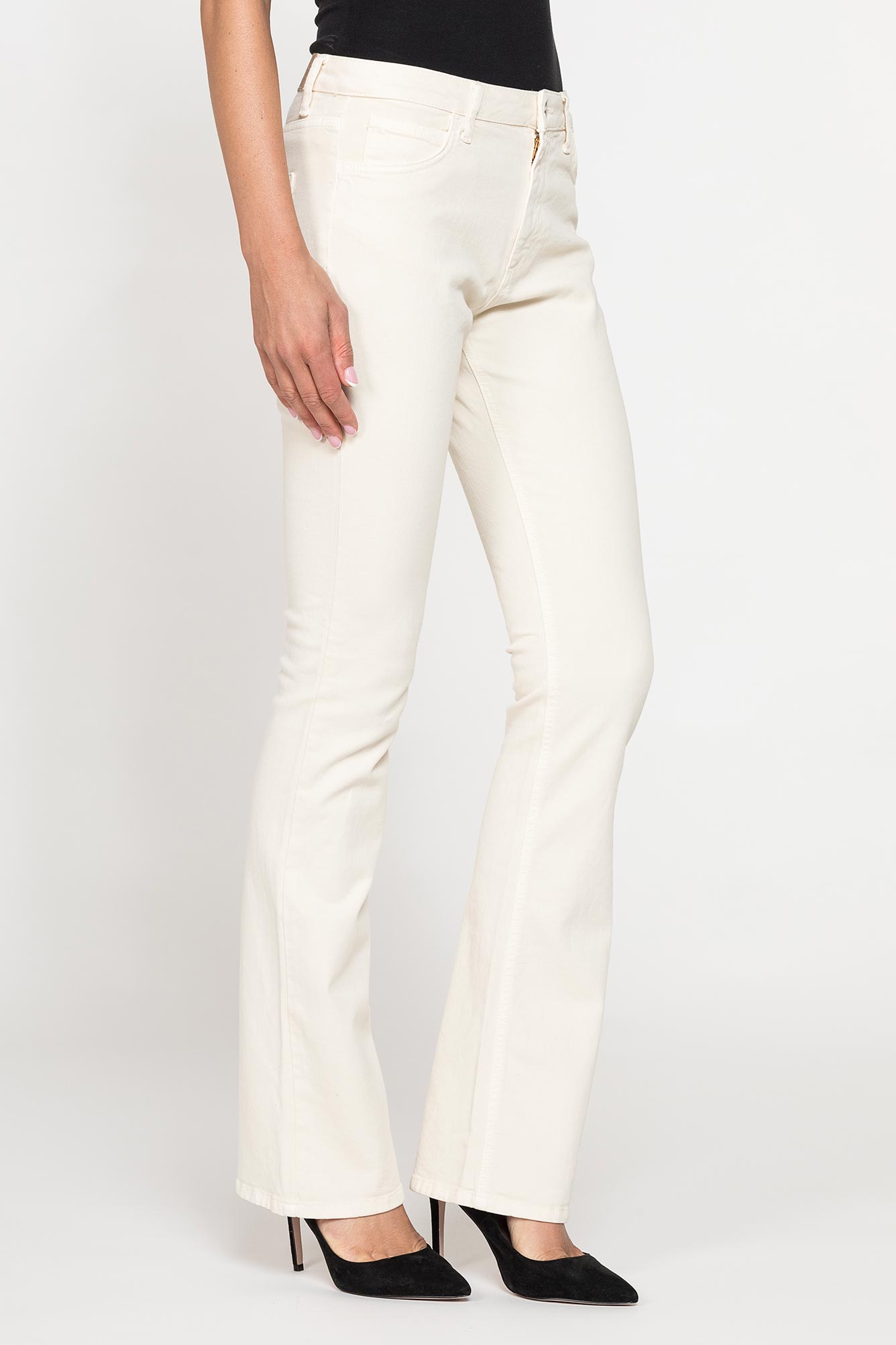 pantalone bootcut con lunghezza regolare