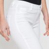 legg jeans capri con zip sul fondo in gabardina super stretch 9,3oz