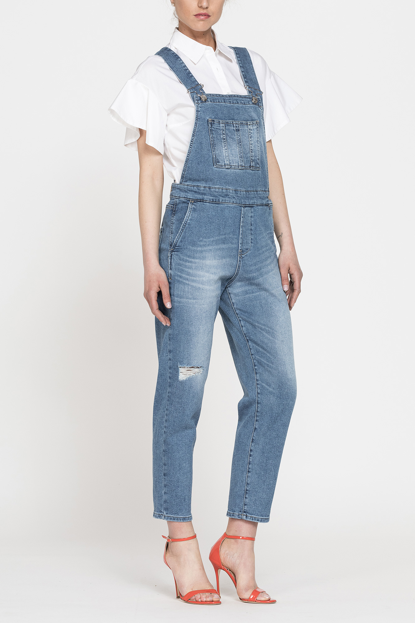 salopette mod.776d in denim stretch 12oz. vestibilità regolare.spintech elastic cotone sulla pelle