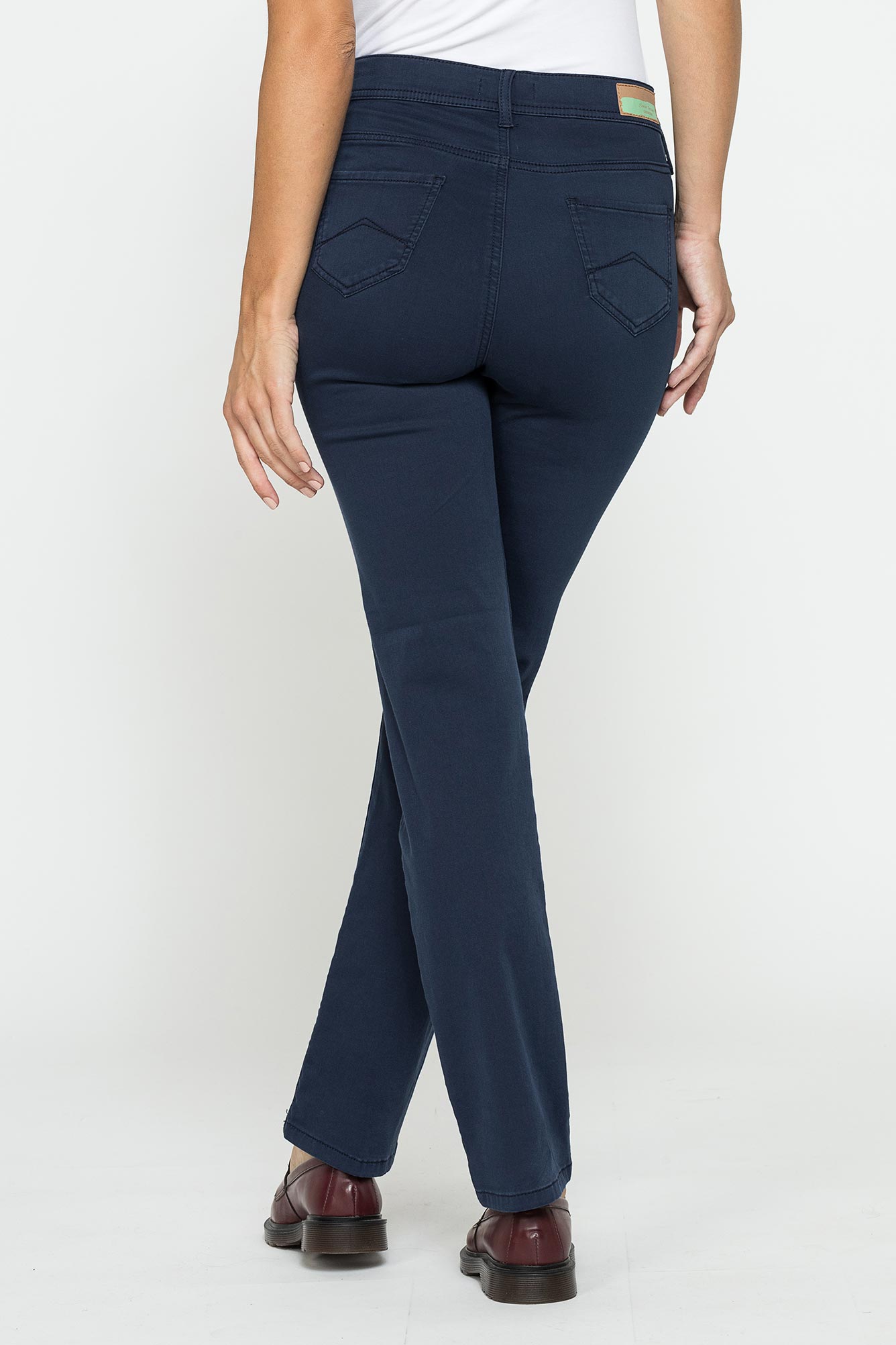 pantalone cinque tasche con gamba dritta in raso di cotone super stretch 9,8oz