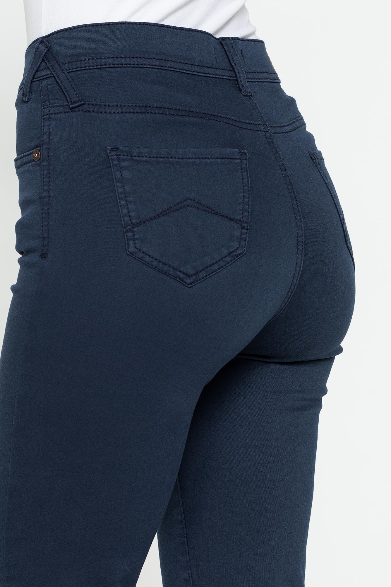 pantalone cinque tasche con gamba dritta in raso di cotone super stretch 9,8oz