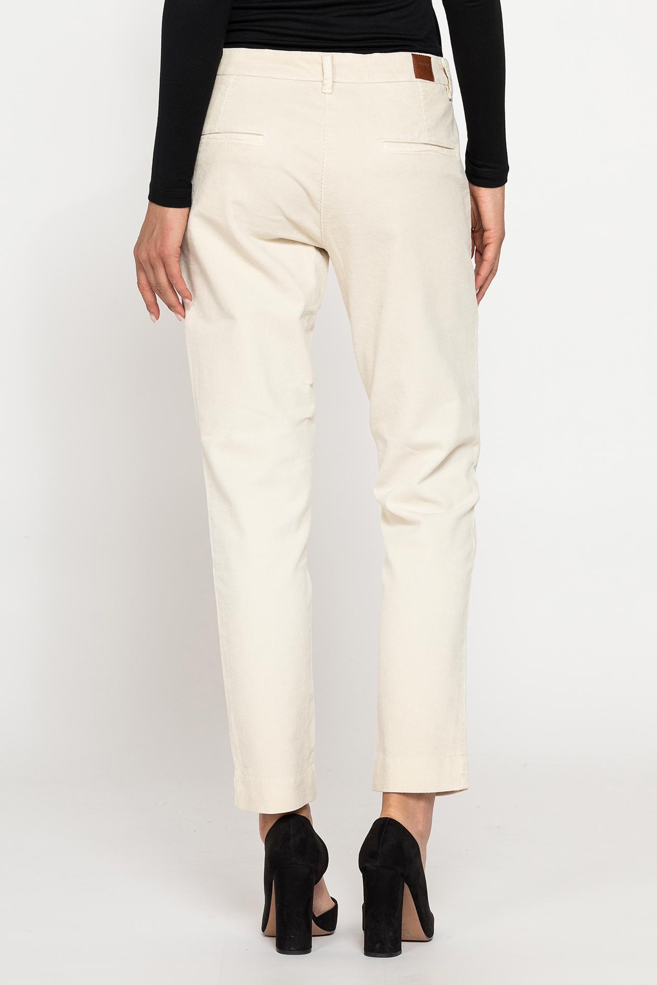 pantalone chinos in velluto stretch