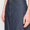 gonna lunga con arricciatura in denim leggero 7oz gonna lunga con arricciatura in denim leggero 7oz