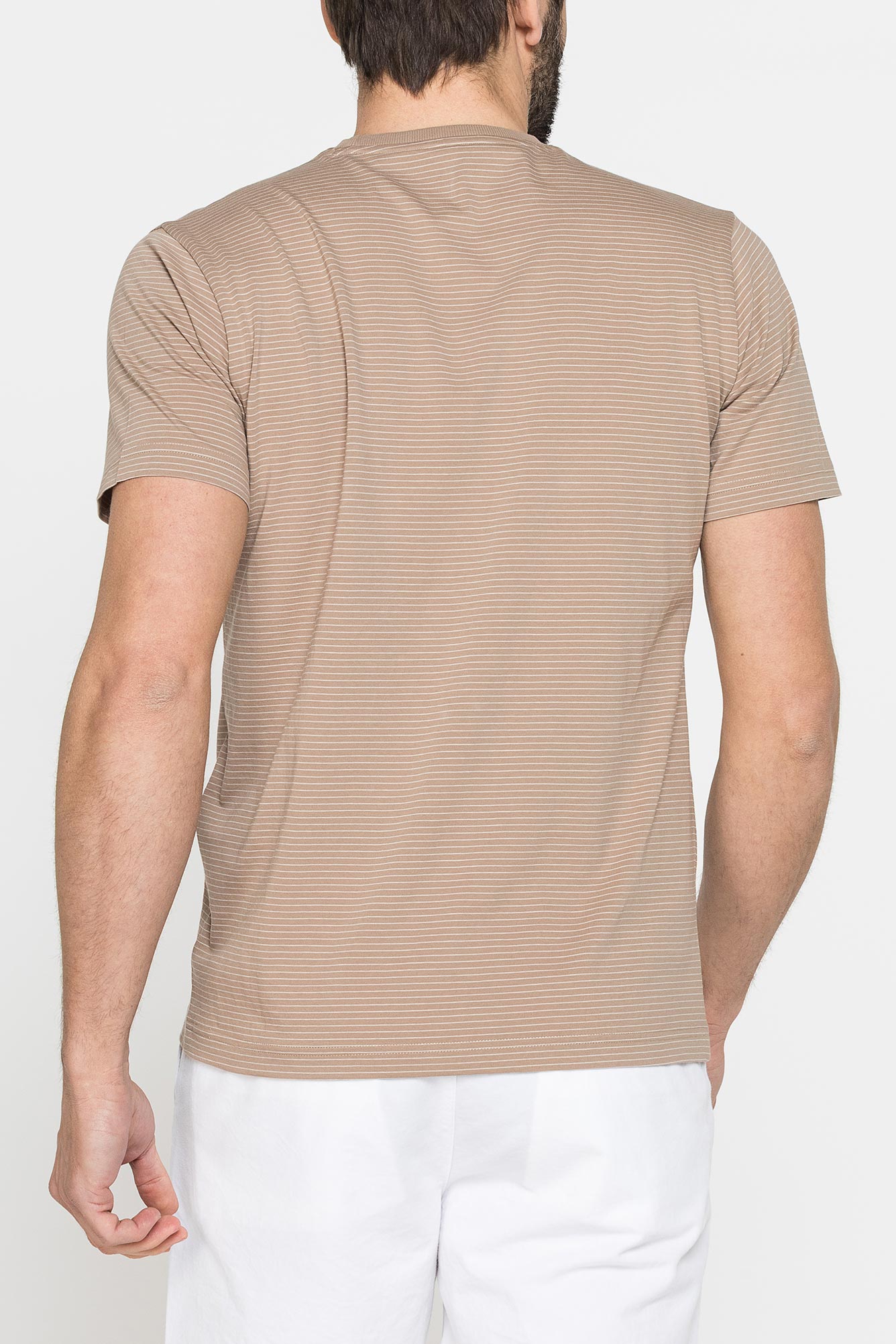 t shirt estiva in cotone con fantasia a righe