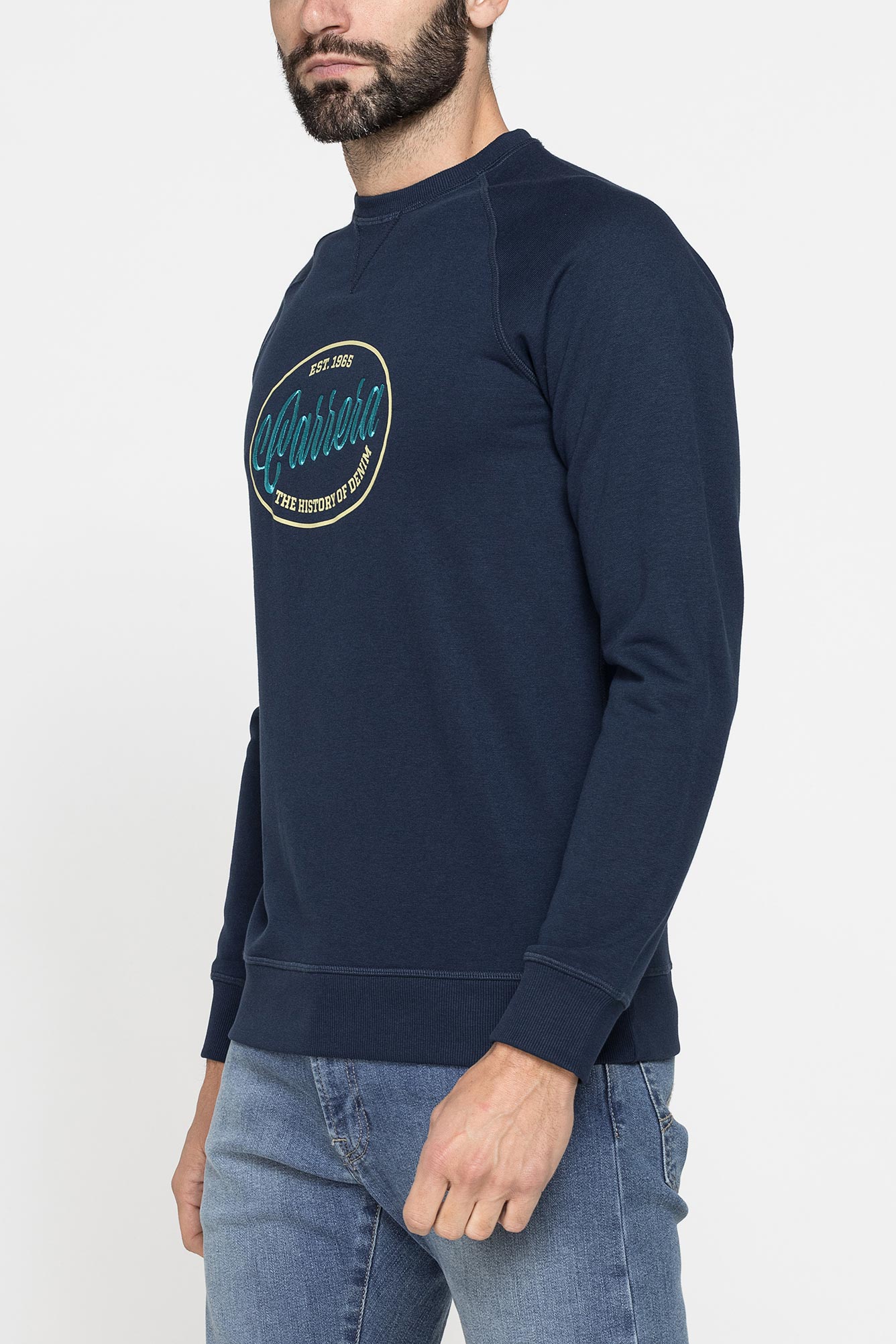 felpa girocollo leggera con maniche raglan