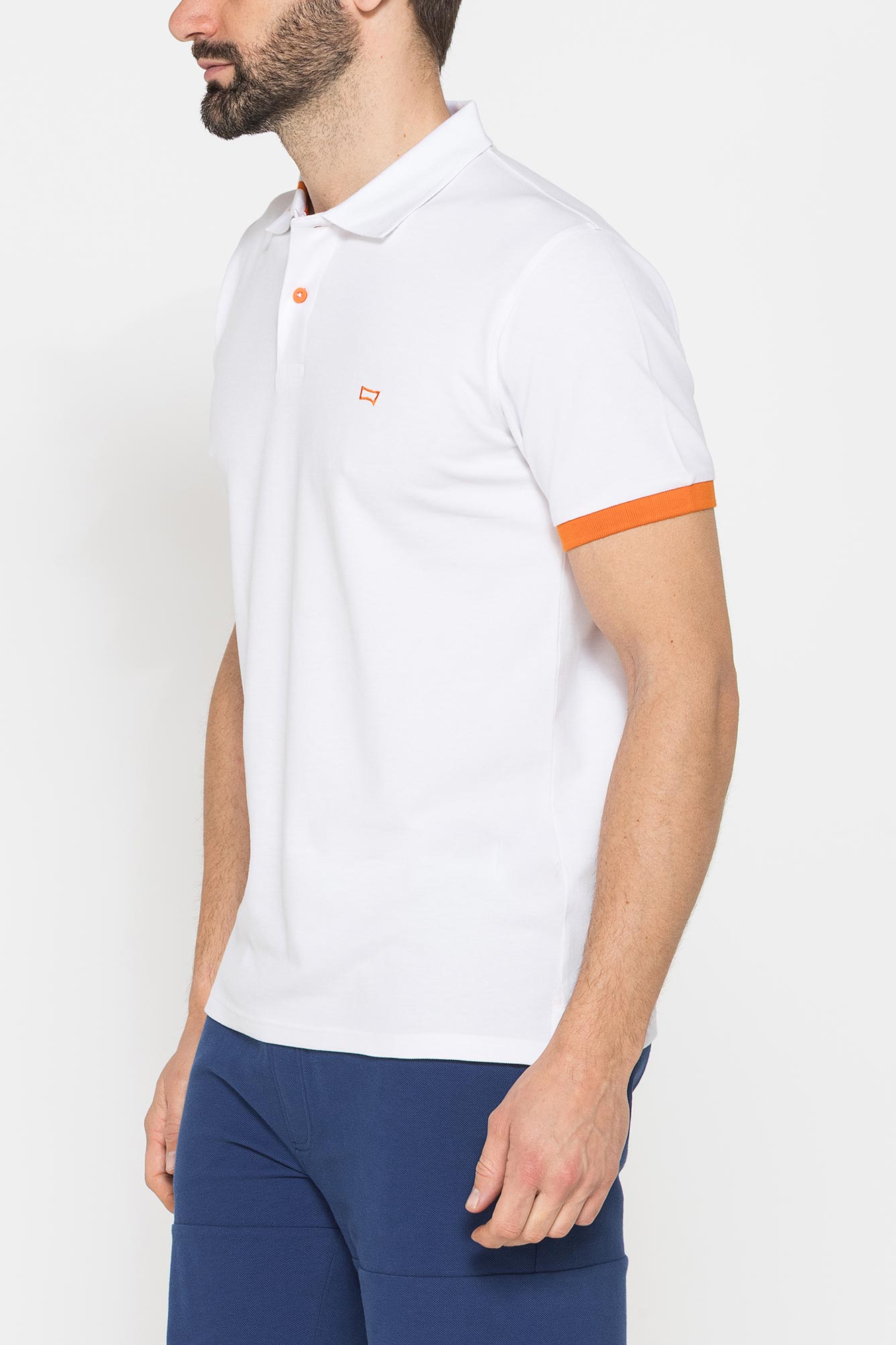 polo sportiva da uomo in piquet elasticizzato