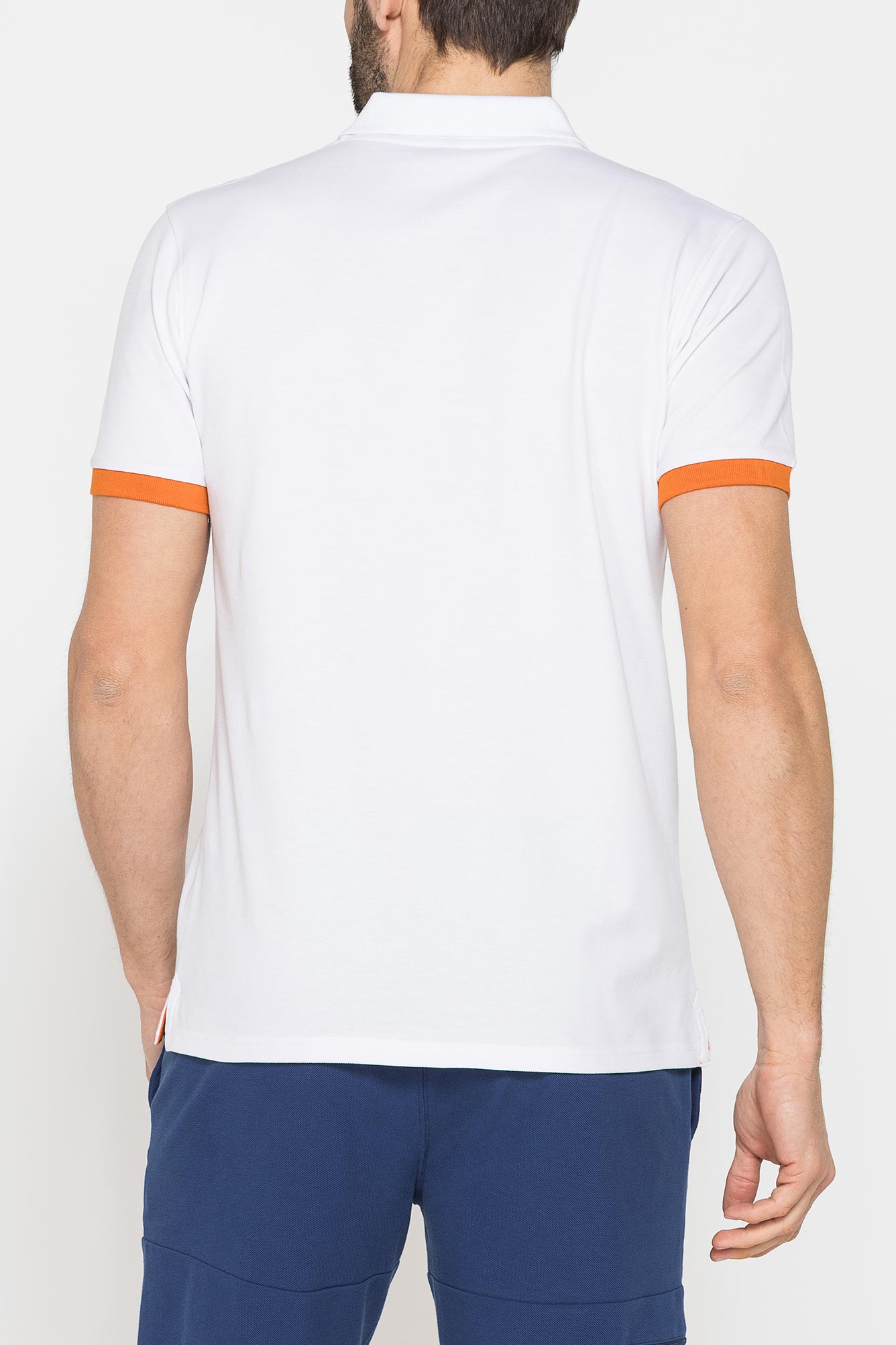 polo sportiva da uomo in piquet elasticizzato