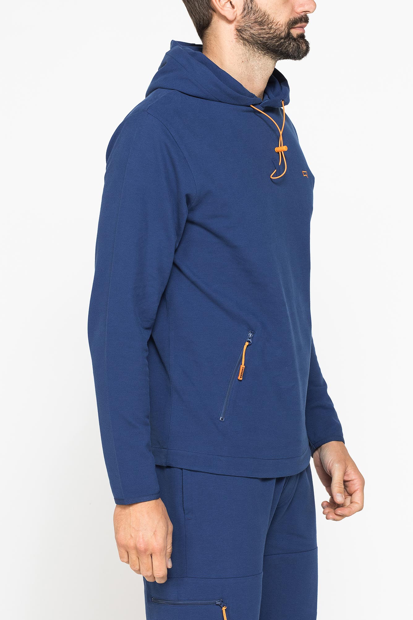 felpa uomo sportiva in piquet con cappuccio e zip felpa uomo sportiva in piquet con cappuccio e zip