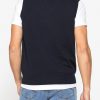 maglia in cotone organico da uomo con scollo a v
