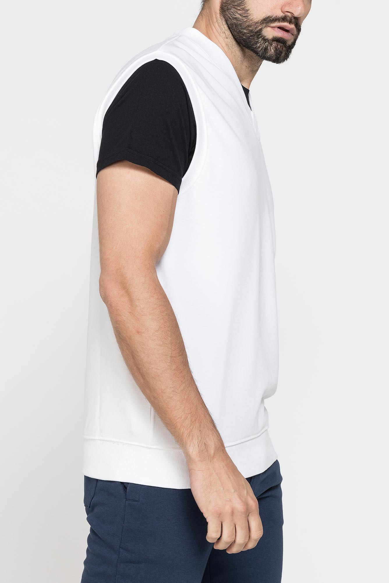 gilet senza manica in felpa leggera con vestibilitÀ over gilet senza manica in felpa leggera con vestibilitÀ over