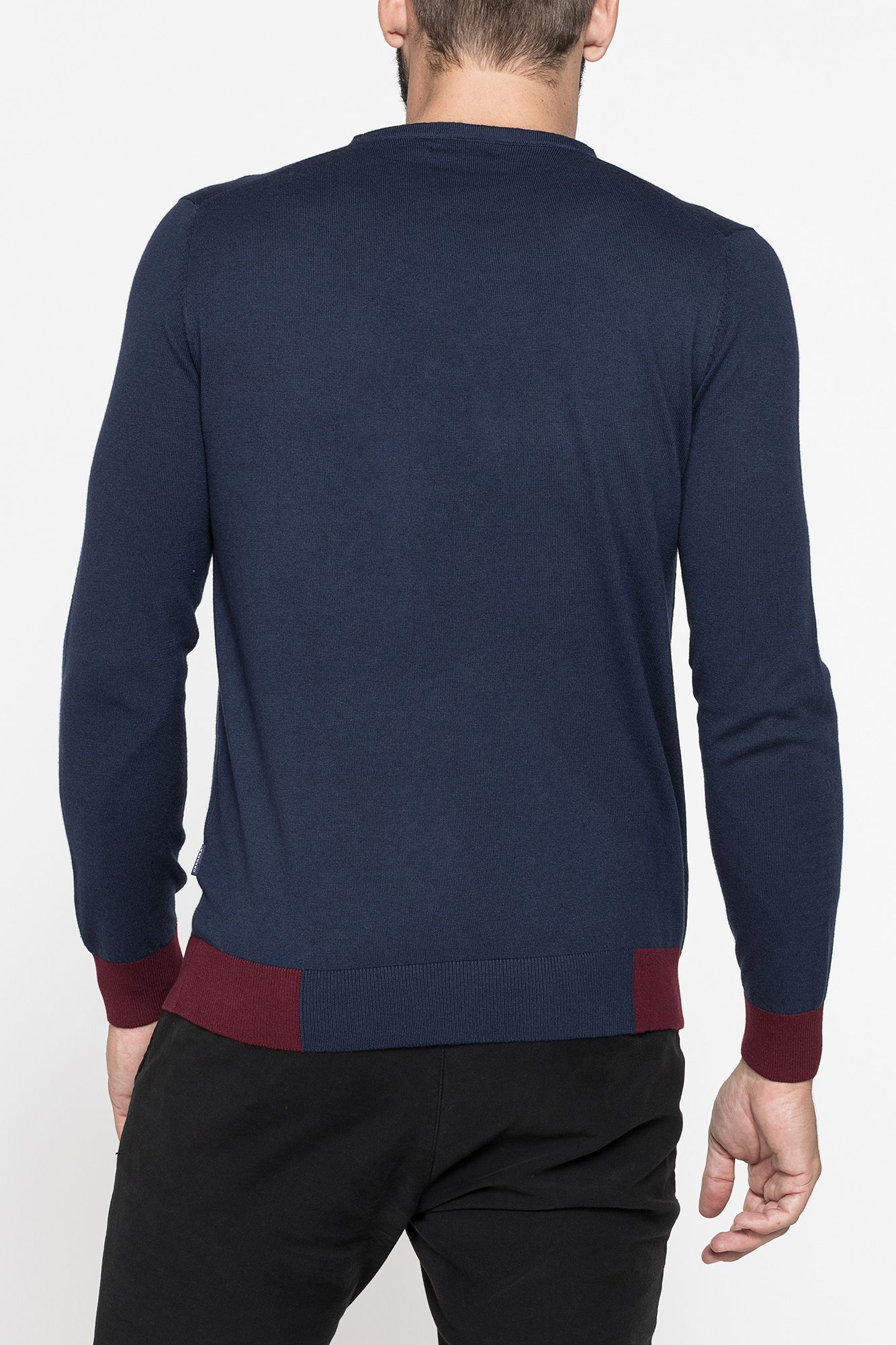 maglia girocollo misto cotone/cashmere