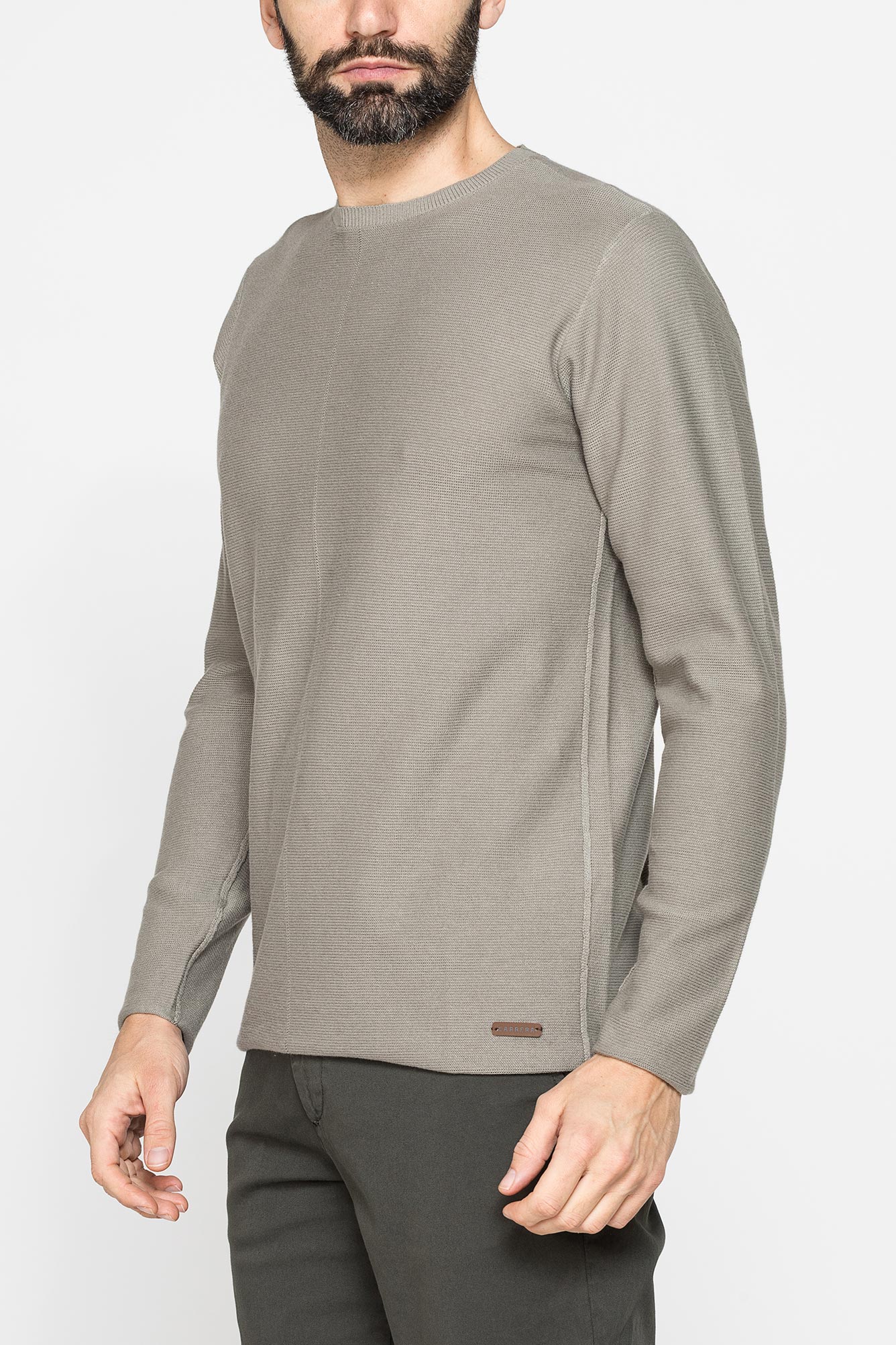 maglia girocollo a taglio vivo e fondo dritto maglia girocollo a taglio vivo e fondo dritto