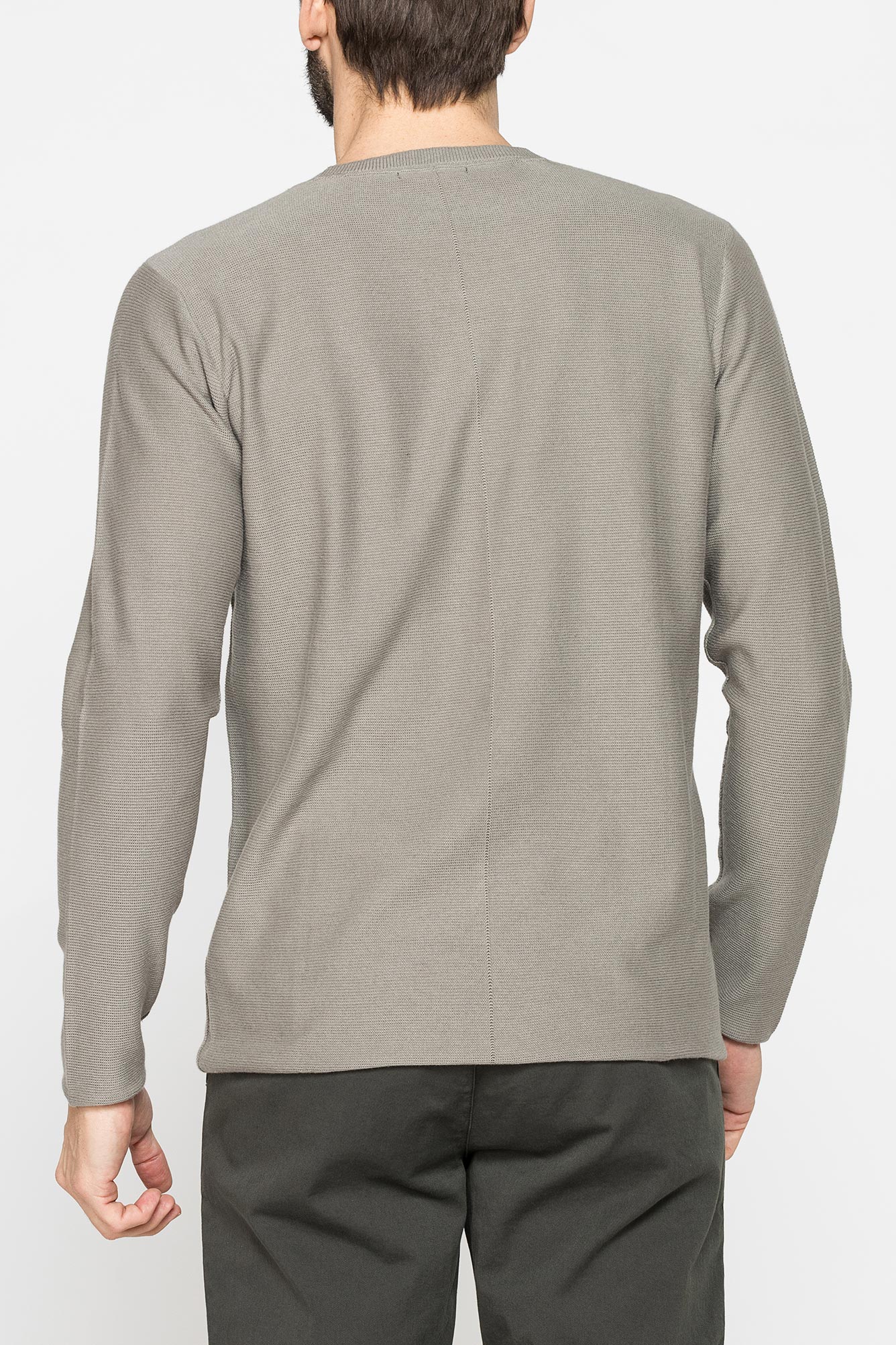 maglia girocollo a taglio vivo e fondo dritto maglia girocollo a taglio vivo e fondo dritto