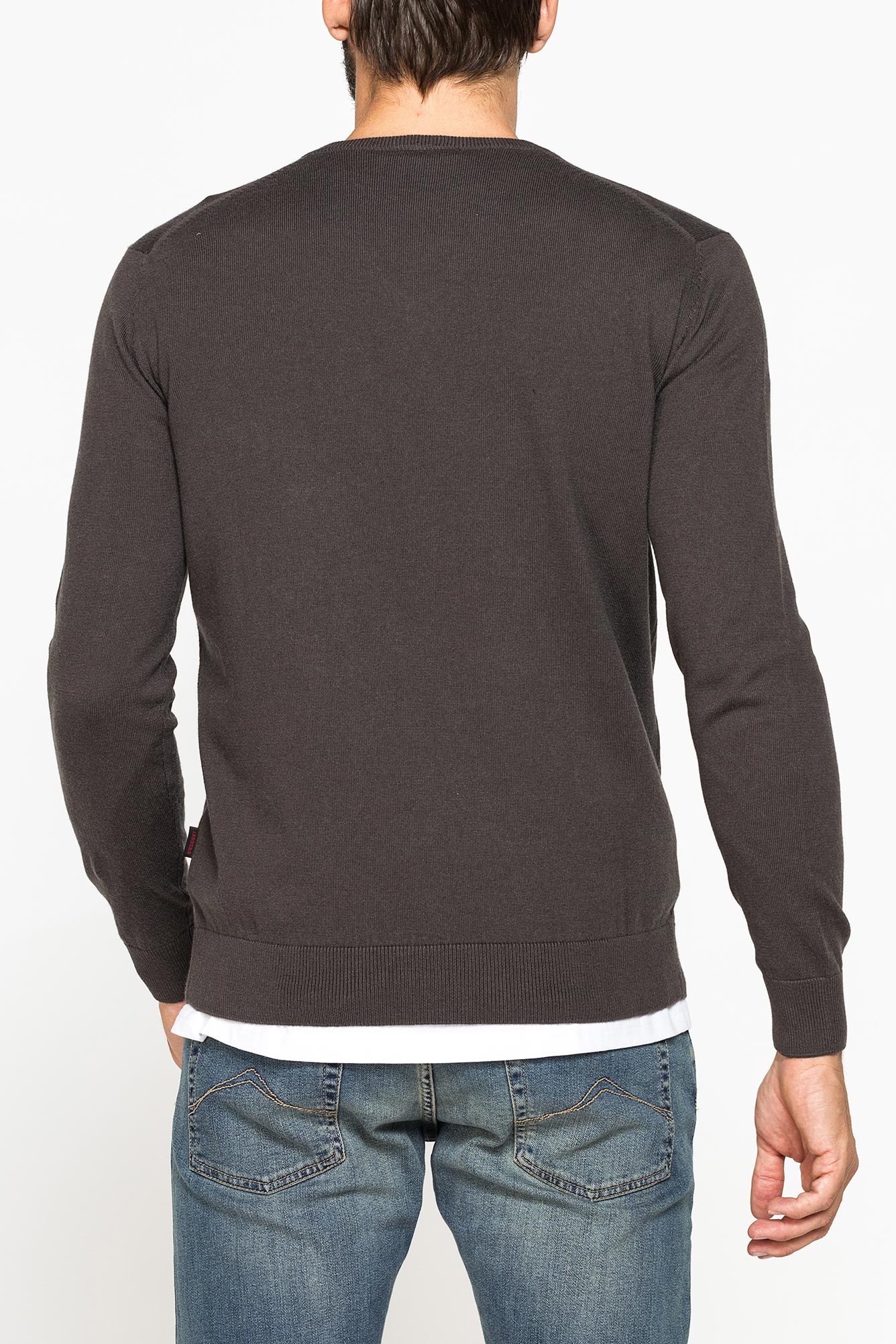 maglia scollo a v in cotone organico e lana merino maglia scollo a v in cotone organico e lana merino