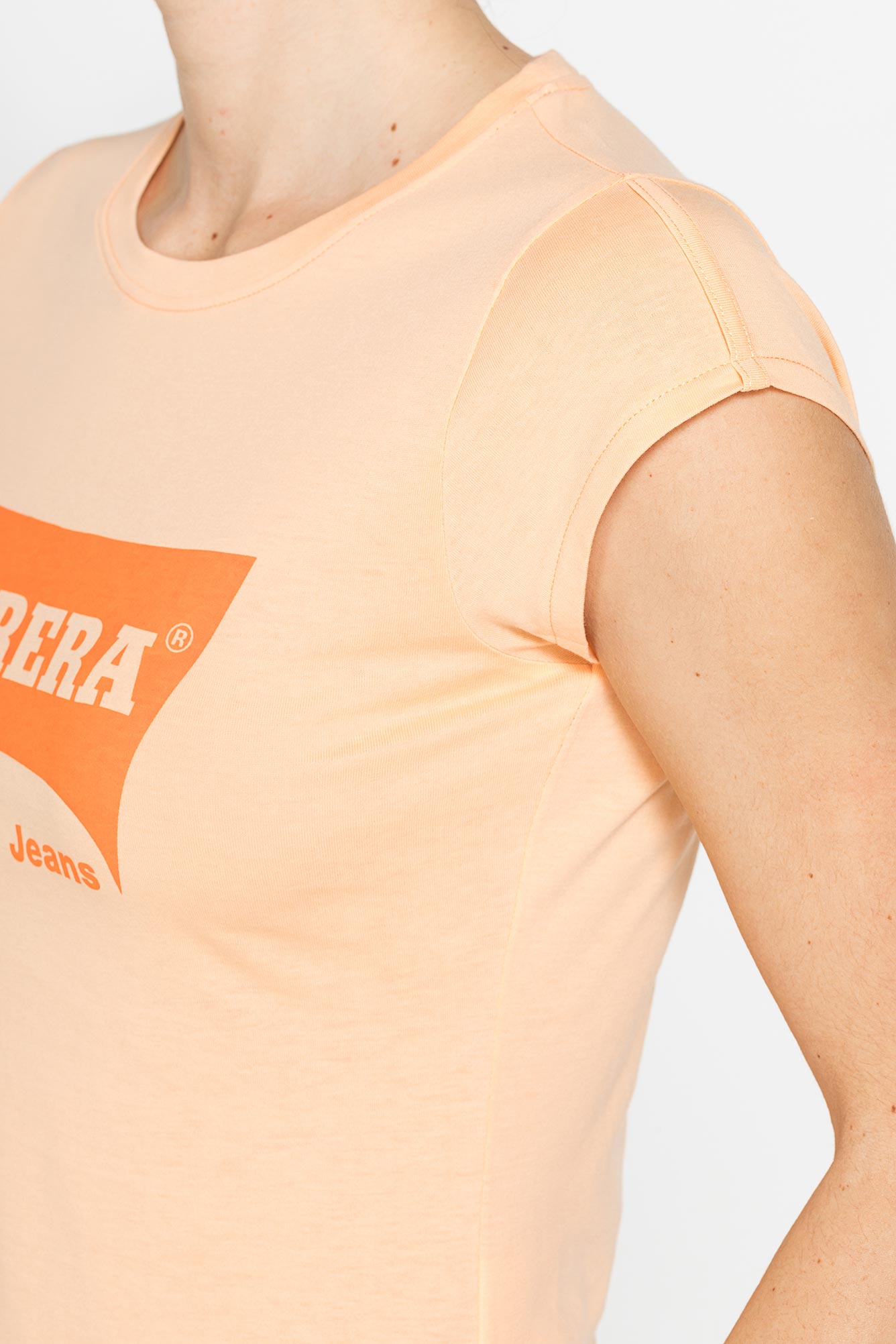 t shirt girocollo in cotone con stampa new logo carrera