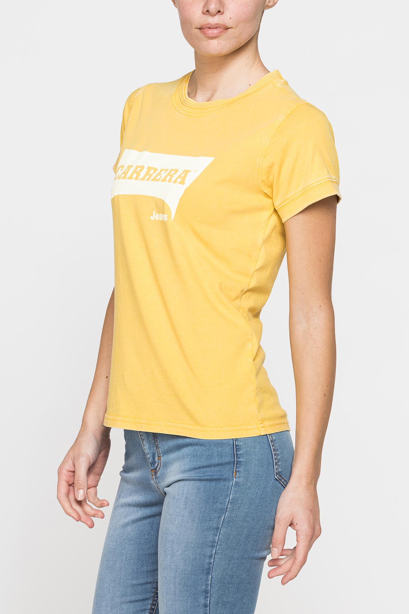 t shirt logo con tintura irregolare in jersey di puro cotone t shirt logo con tintura irregolare in jersey di puro cotone