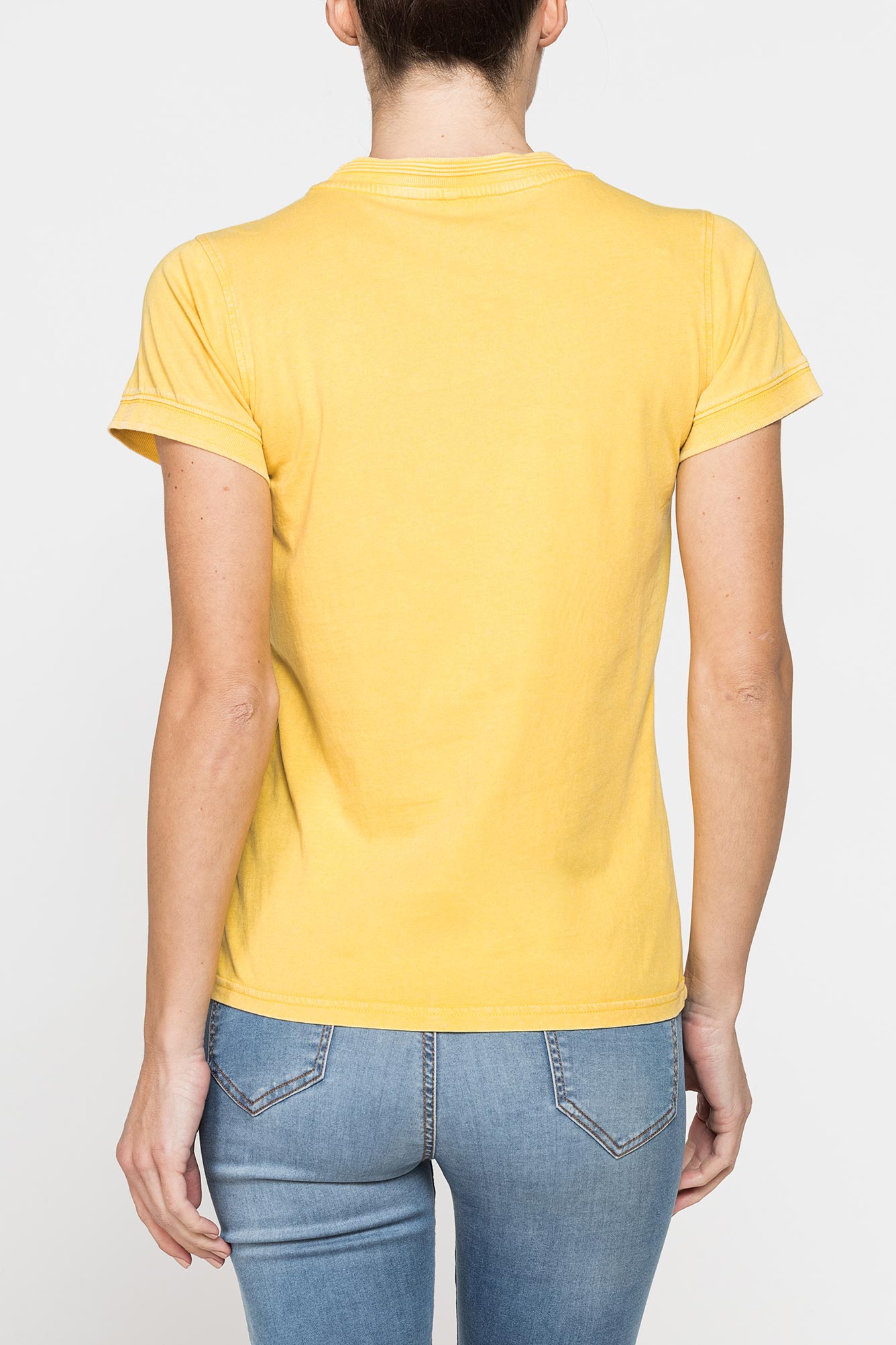 t shirt logo con tintura irregolare in jersey di puro cotone t shirt logo con tintura irregolare in jersey di puro cotone