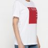 t shirt girocollo in cotone con stampa new logo carrera